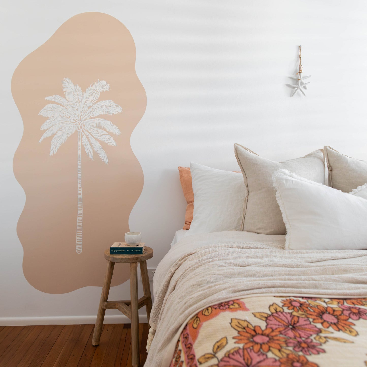 Wavy Paradiso Palm Coral Reef Decal