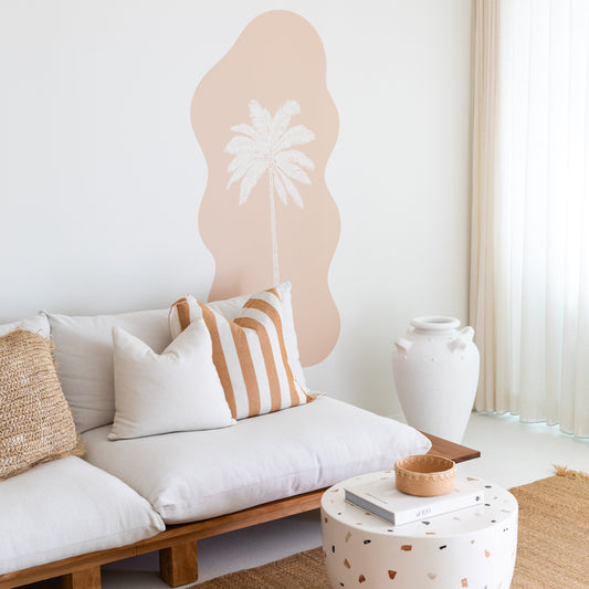 Wavy Paradiso Palm Coral Reef Decal