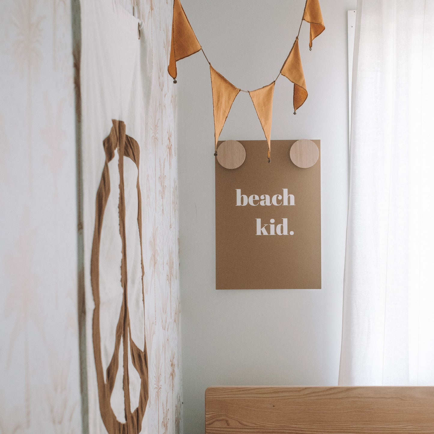 Beach Kid Terracotta Print