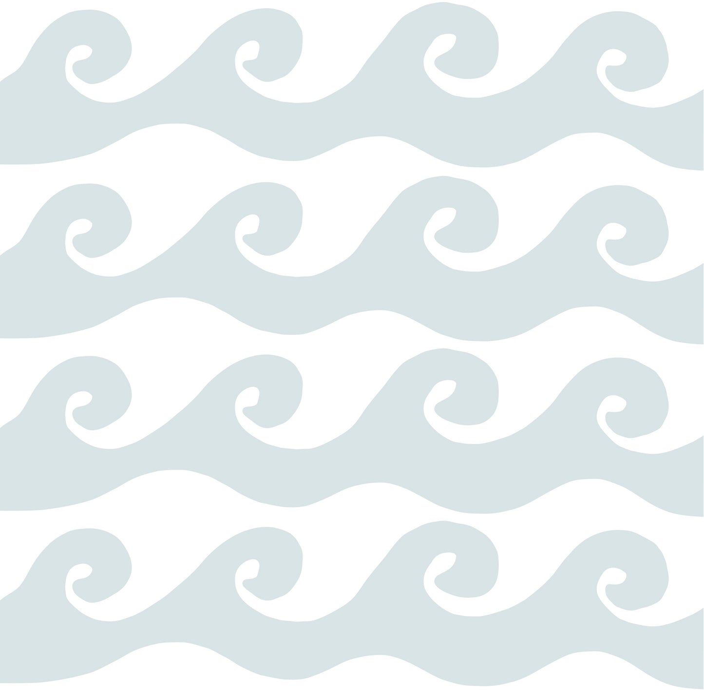 Pattern of wavy lines in light blue on a white background