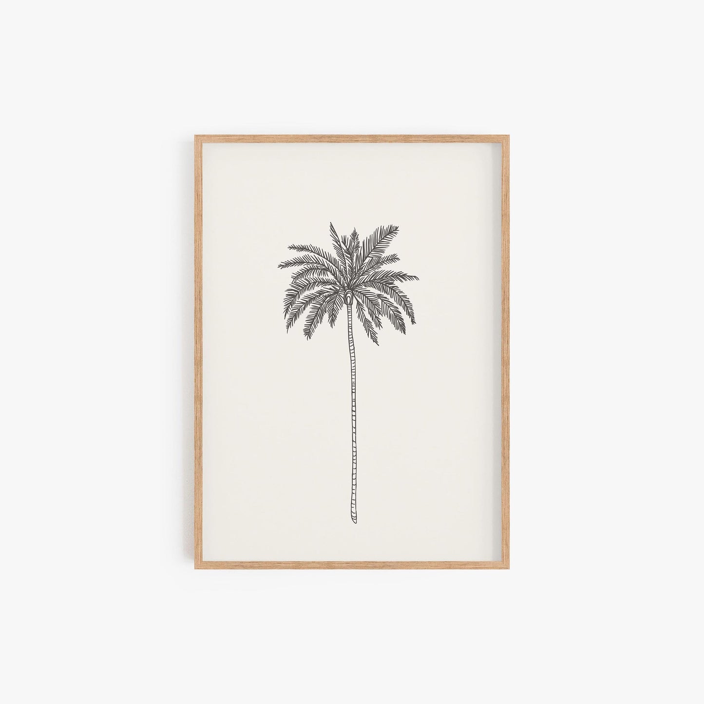 Charcoal Solo Palm Tree Print