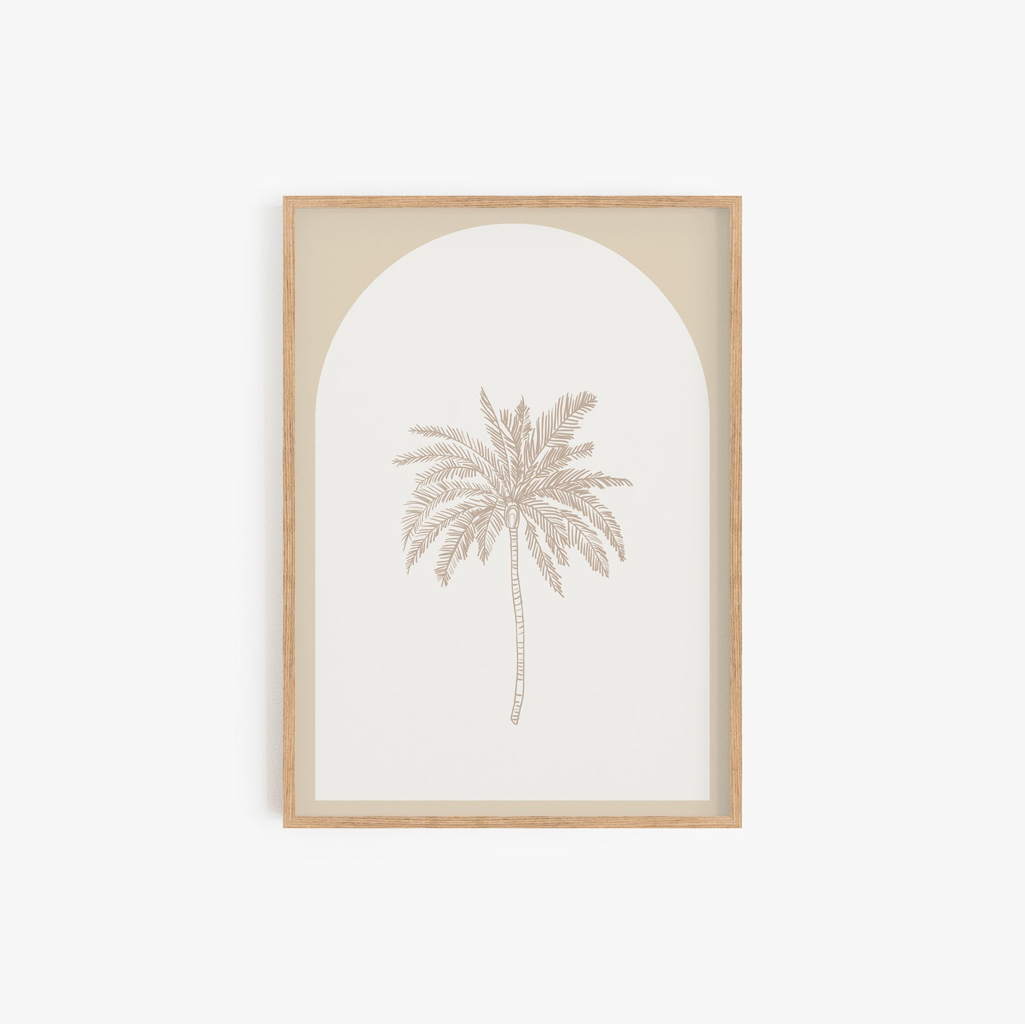Paradise Palm Latte Print