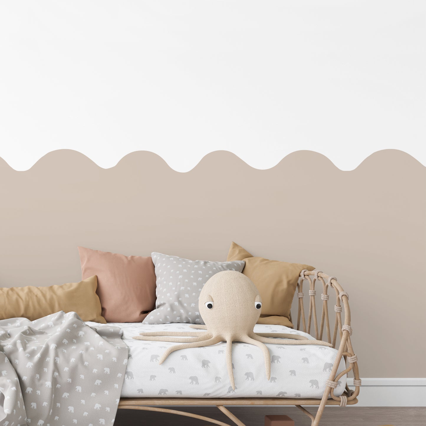 Wavy Half Wall Decal Storm