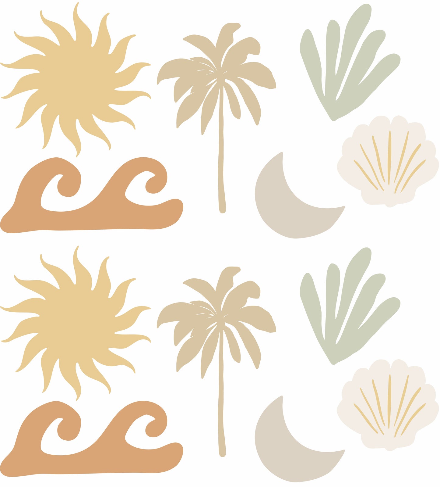 Sol Shapes Mini Decals in Earthy