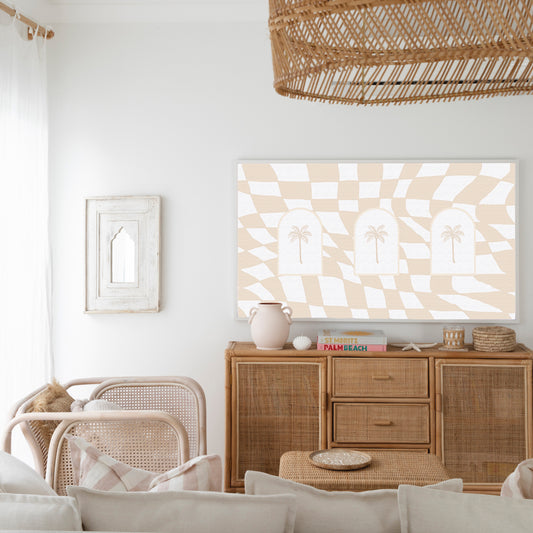 Checkered Palms TV Art