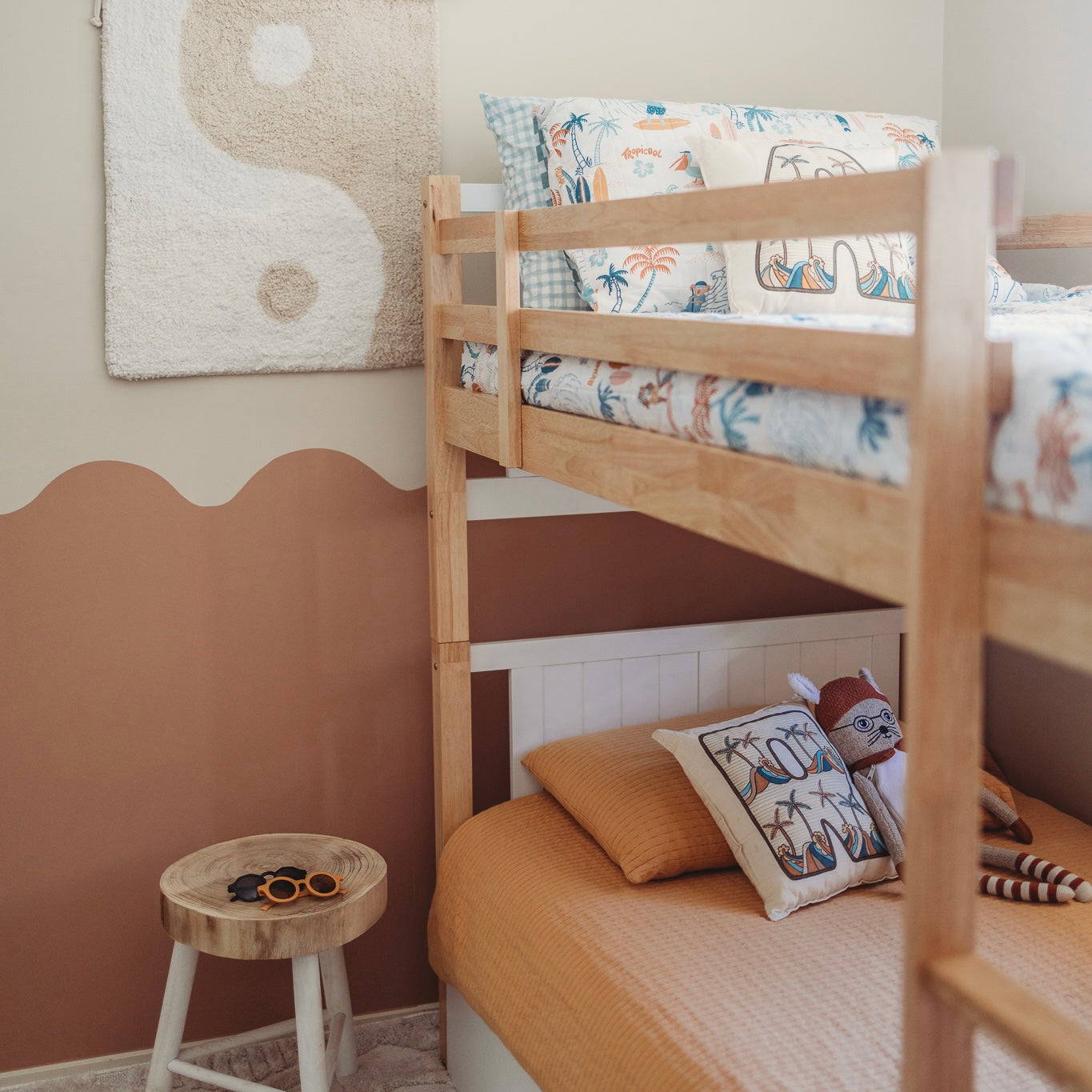 Wavy Half Wall Decal Moleskin