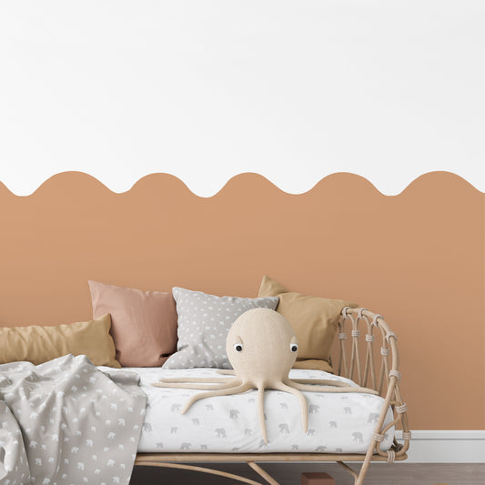 Wavy Half Wall Decal Moleskin