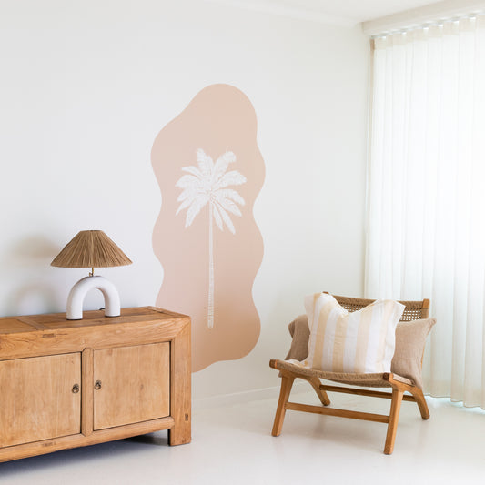 Wavy Paradiso Palm Coral Reef Decal