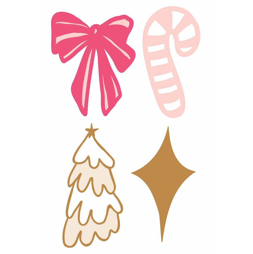 Blush Noel Decals