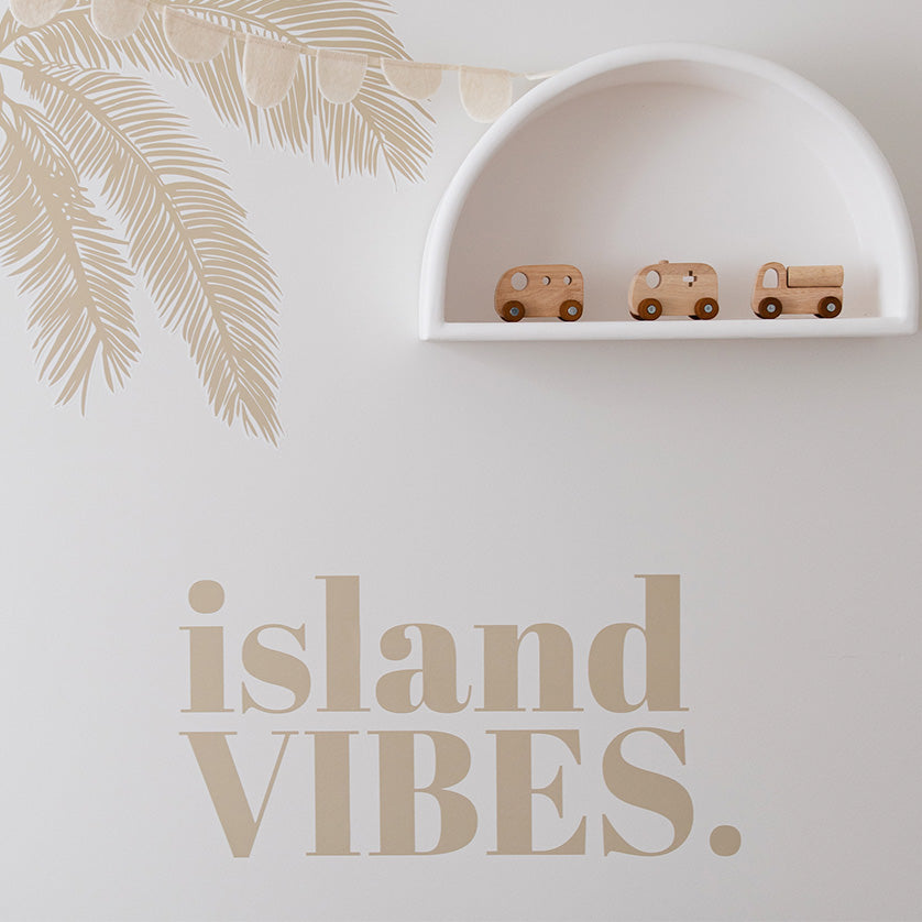 Island Vibes. Word Decal