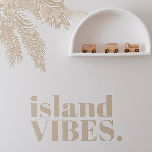 Island Vibes. Word Decal