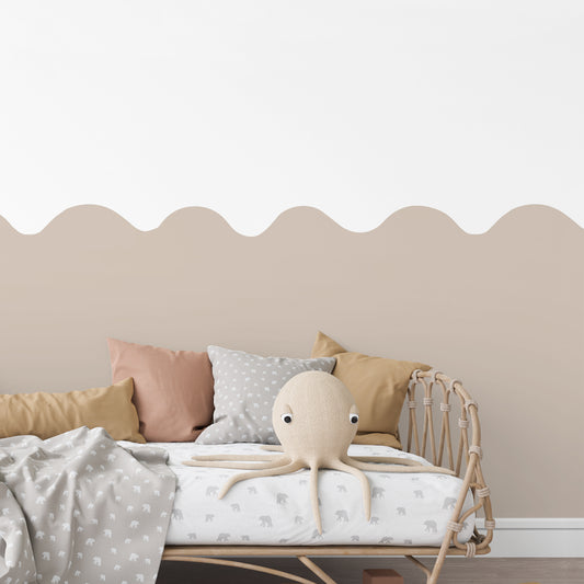 Wavy Half Wall Decal Storm