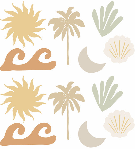 Sol Shapes Mini Decals in Earthy