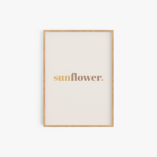 Sunflower Print