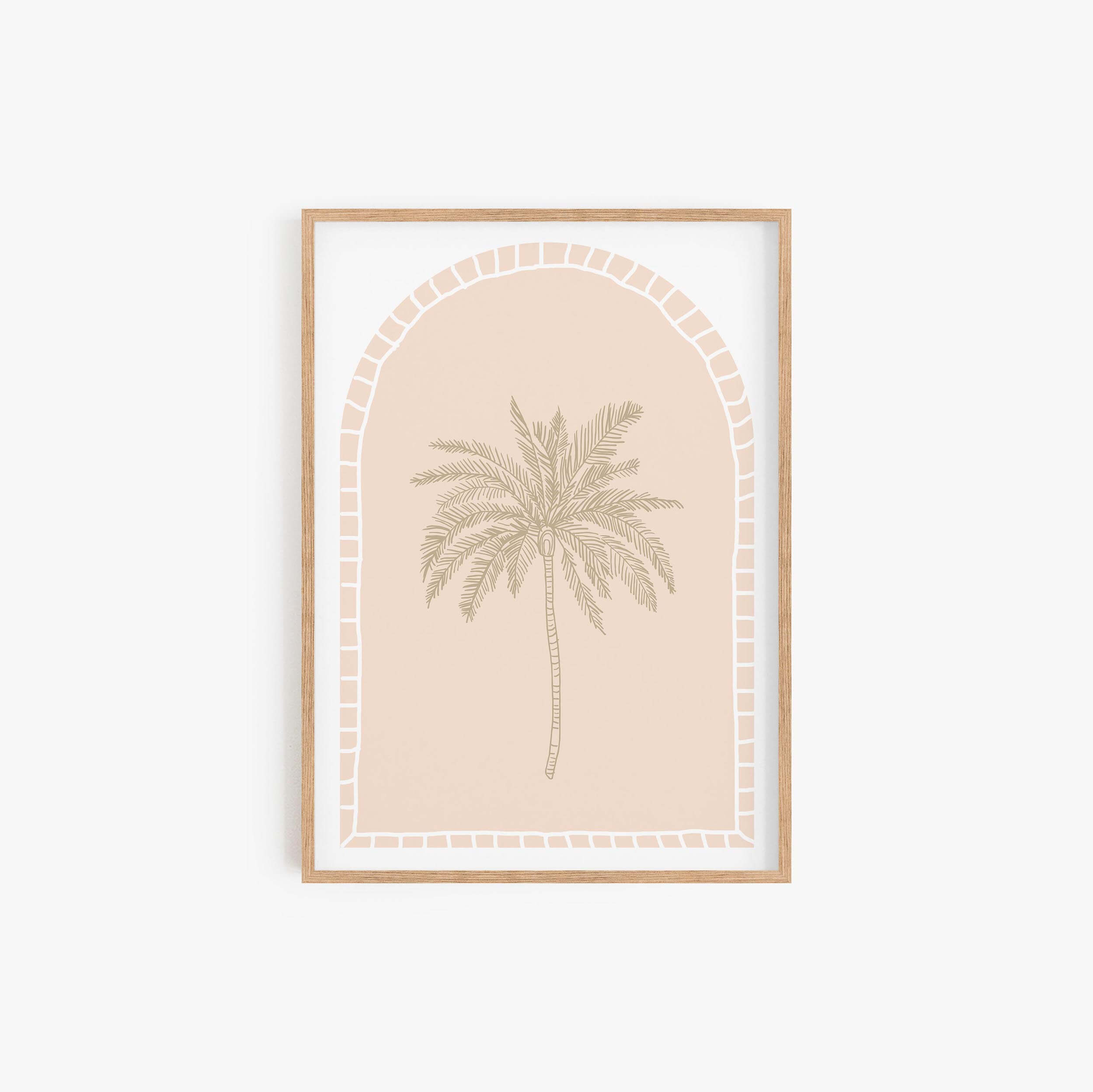 Peachy Palms Print