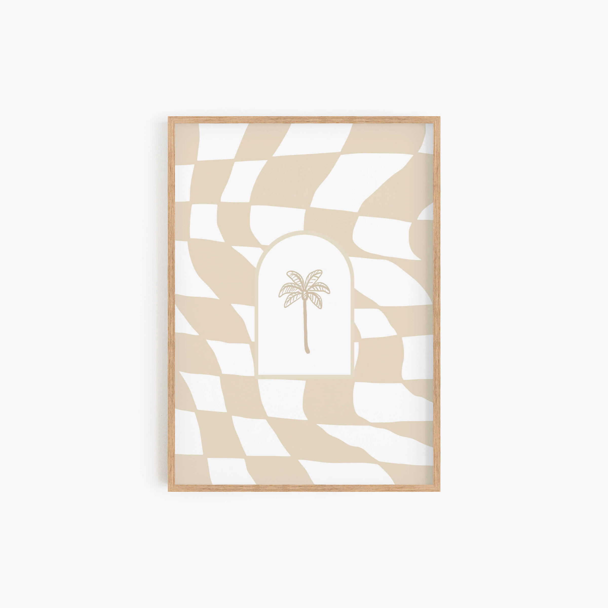 checkered-palm-tree-art-print