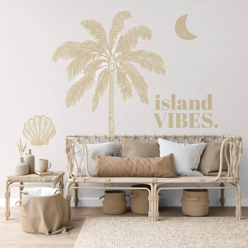 Island Vibes Palm Tree Decal Set