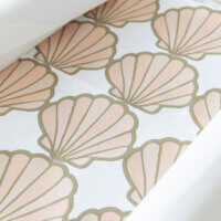 pink seashell decals removable