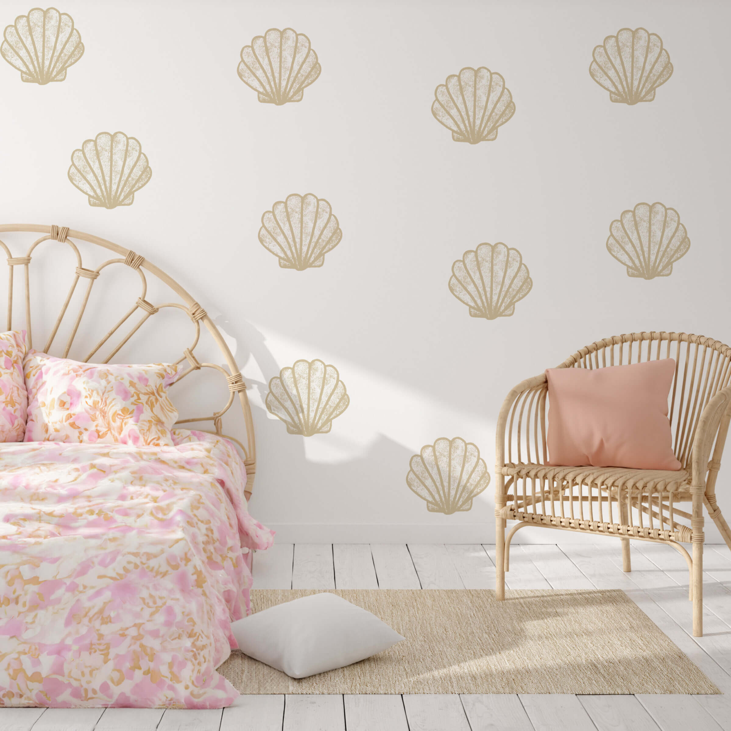 Seashell Decals Large Sand